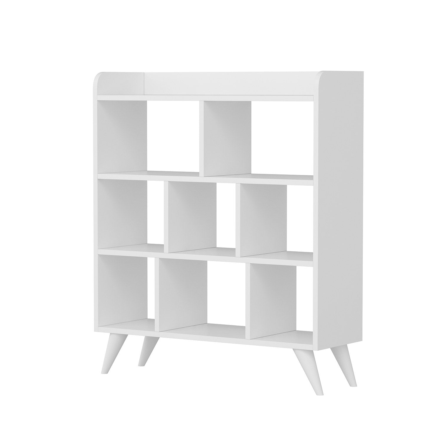 Estante de livros – 90 cm x 105 cm x 30 cm – Branco – Painel de partículas revestido a melamina