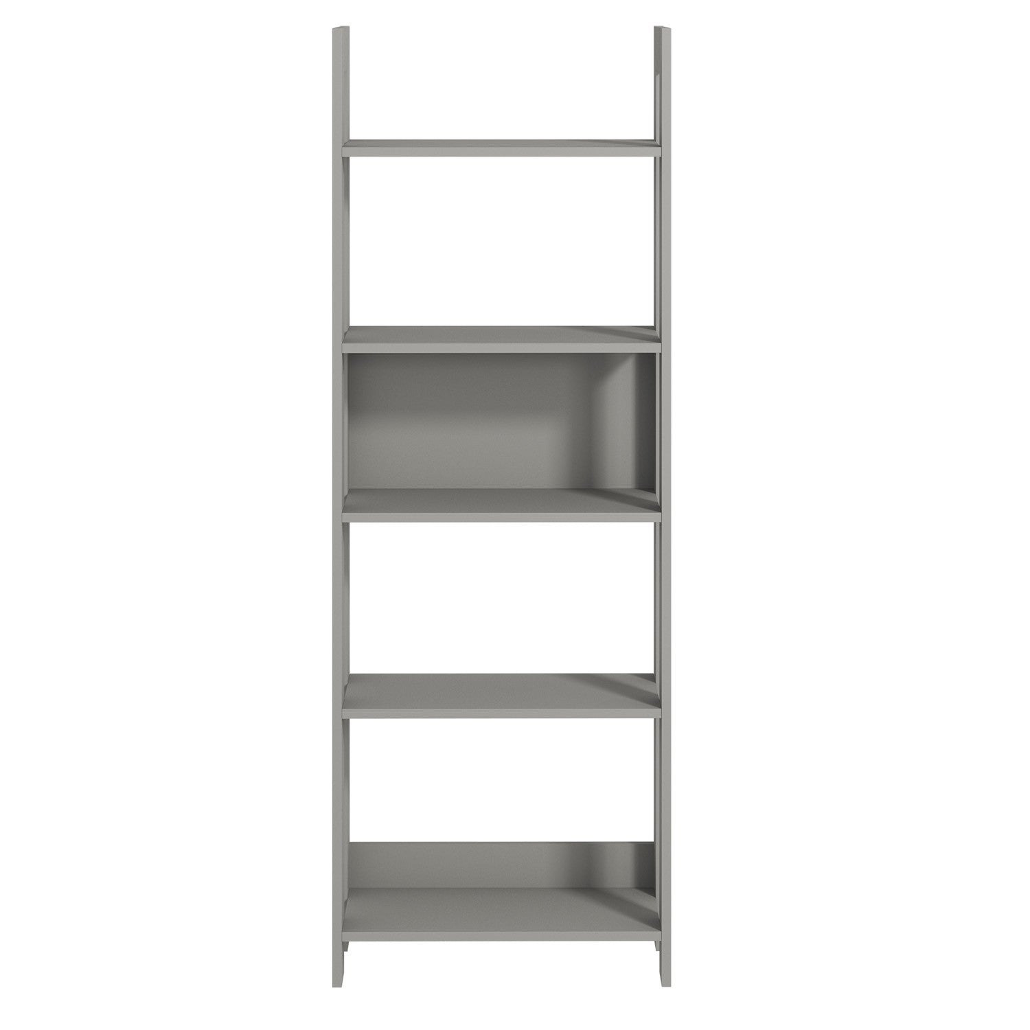 Estante de livros – 64 cm x 180 cm x 30 cm – cinzenta – painel de partículas revestido a melamina