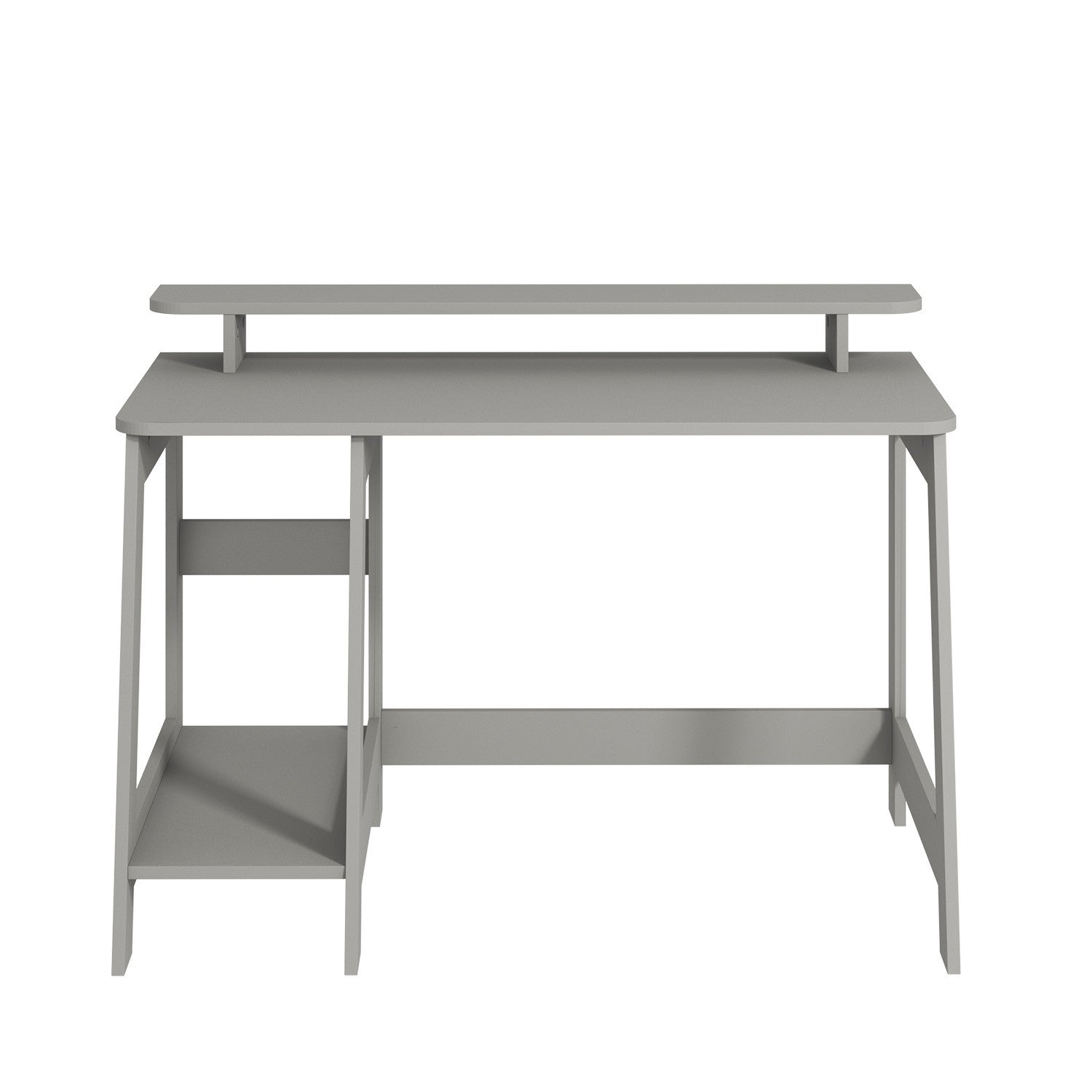 Secretária de Estudo – 120cm x 73cm x 60cm – Cinza – Painéis de partículas revestidos a melamina