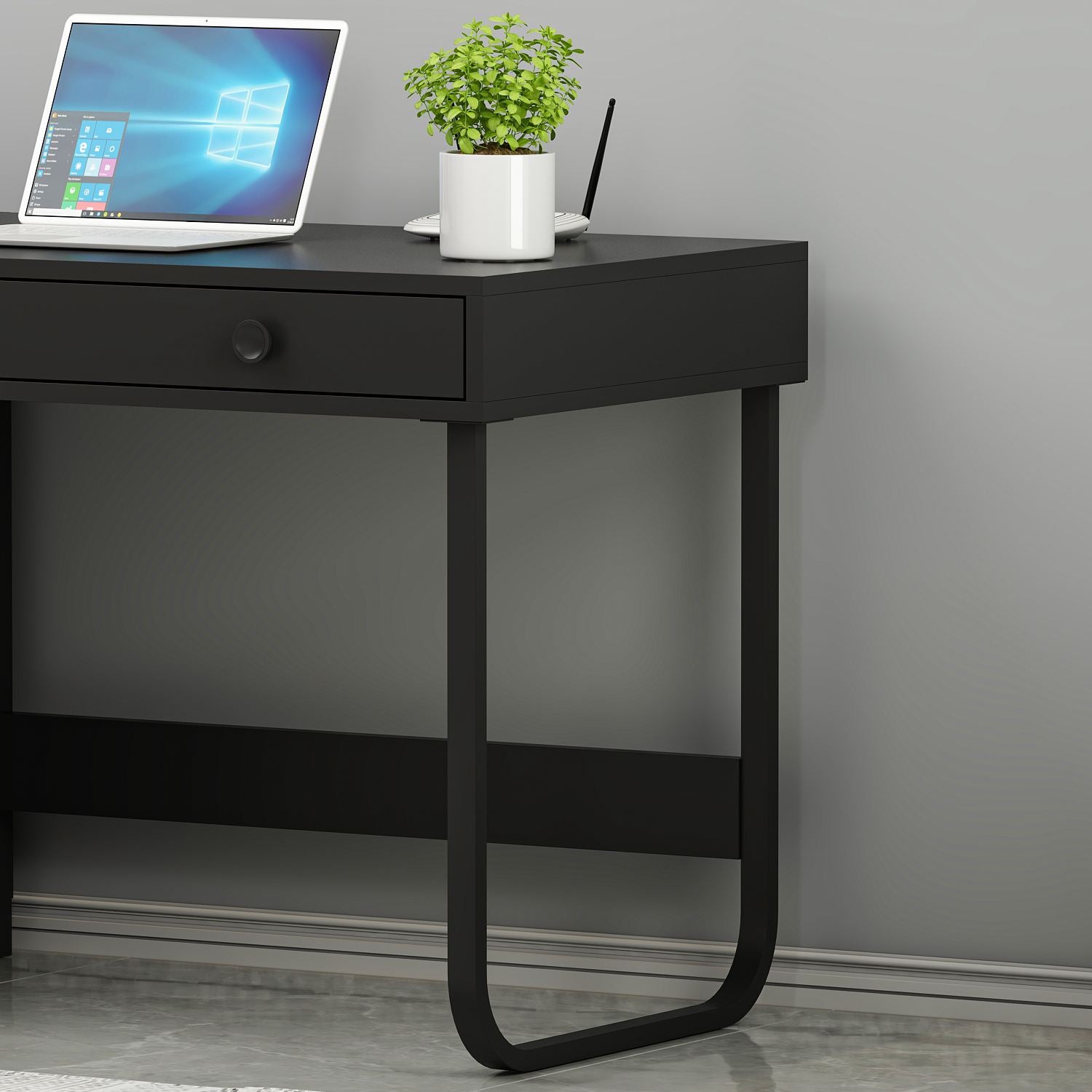 Secretária de Estudo – 120 cm x 60 cm – Preto – MDF revestido de melamina