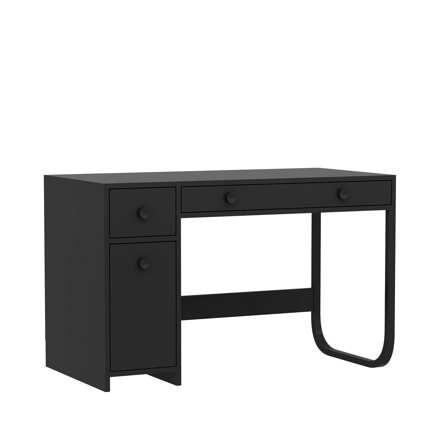 Secretária de Estudo – 120 cm x 60 cm – Preto – MDF revestido de melamina
