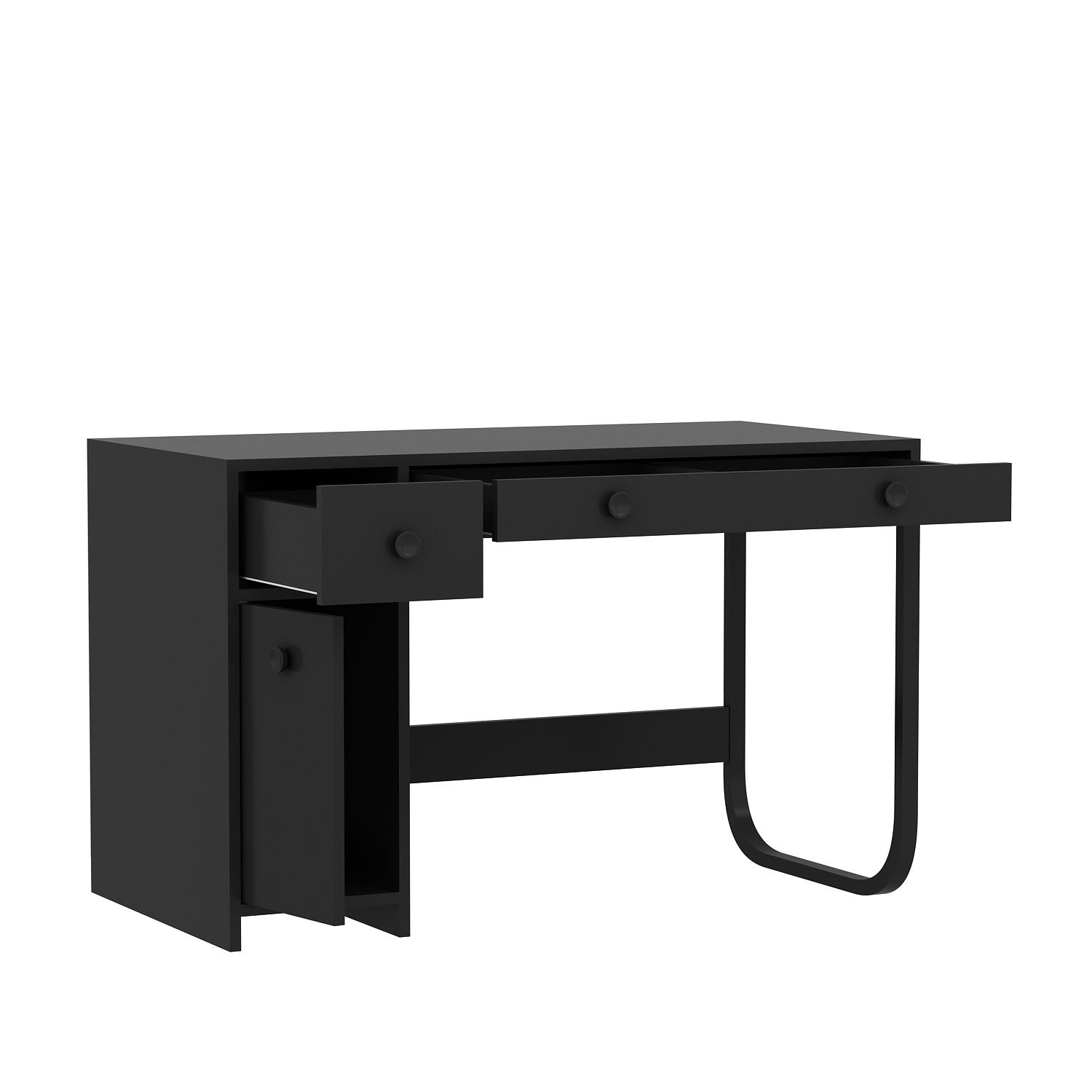 Secretária de Estudo – 120 cm x 60 cm – Preto – MDF revestido de melamina