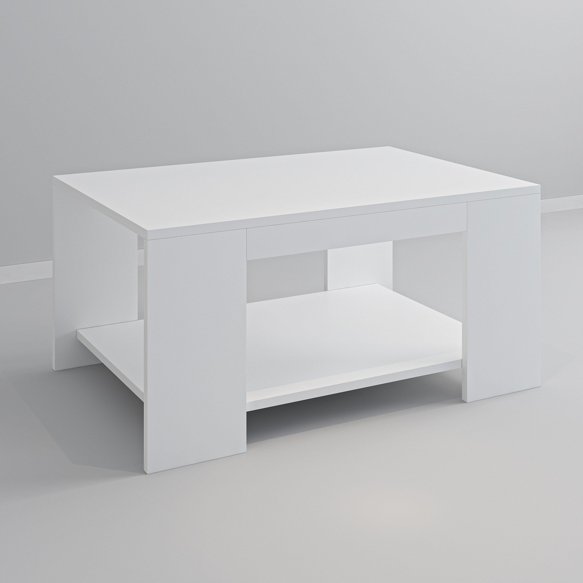 Mesa de Centro – 90x60x43,8 cm – Branco – Painéis de Partículas com Revestimento a Melamina