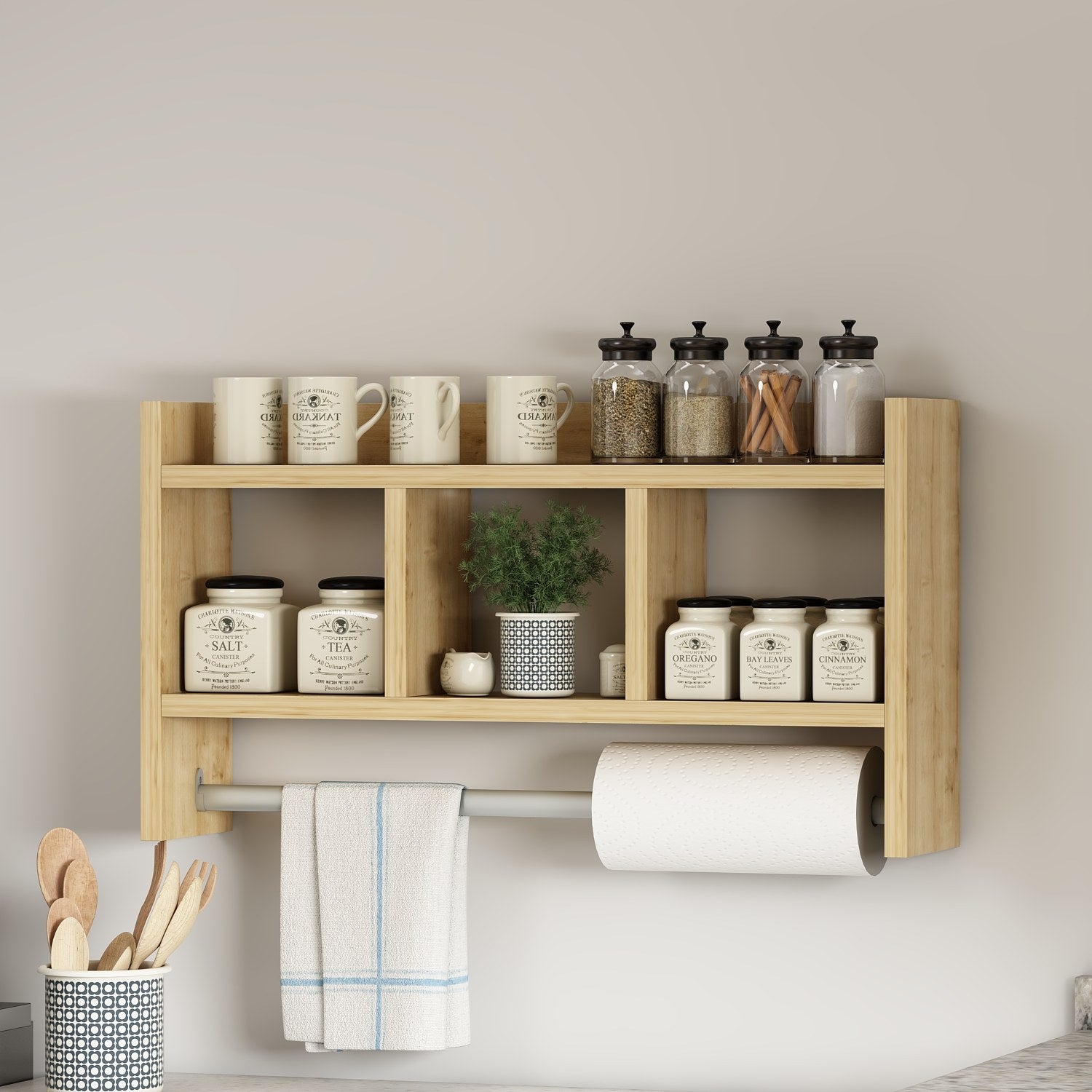 Prateleira de parede – 63,6 cm x 35 cm x 14,6 cm – Cor safira – Painel de partículas revestido a melamina