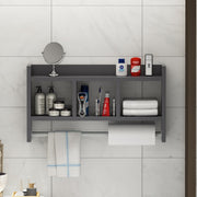 Prateleira de parede – 63,6 cm x 35 cm x 14,6 cm – Antracite – Painel de partículas revestido a melamina