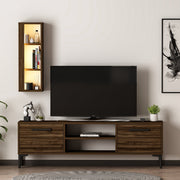 Móvel de TV – 150 cm x 48 cm x 29,6 cm – nogueira – melamina