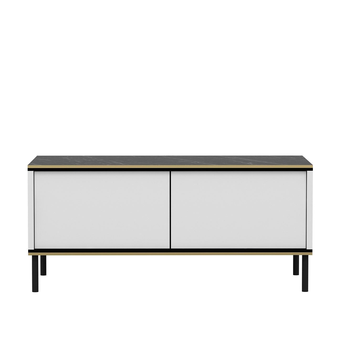 Mesa de Centro – 90 cm x 40 cm x 45 cm – Branco – Painel de partículas revestido a melamina