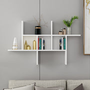 Prateleira de parede – 68 cm x 113 cm x 20 cm – Branco – Painel de partículas revestido a melamina