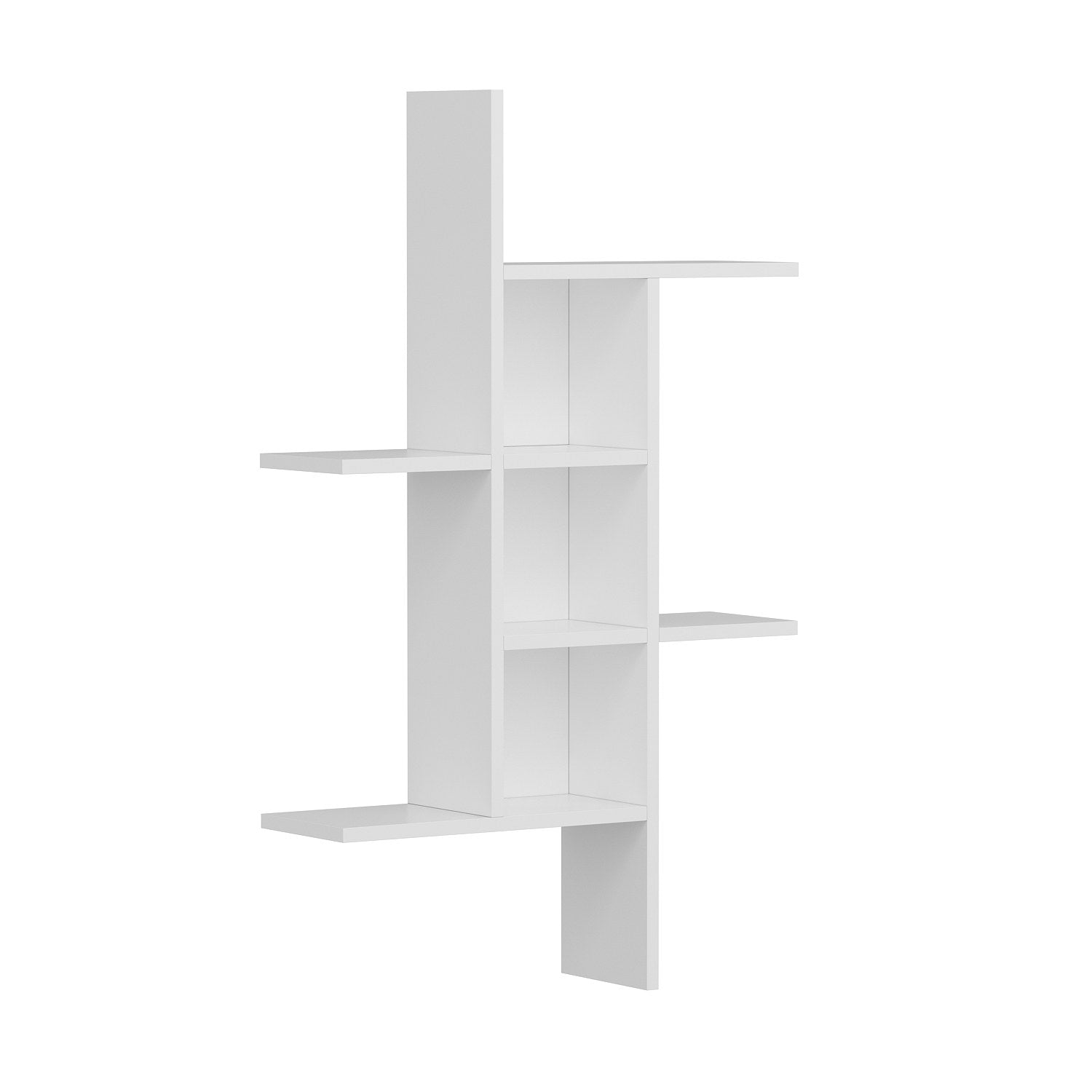 Prateleira de parede – 68 cm x 113 cm x 20 cm – Branco – Painel de partículas revestido a melamina