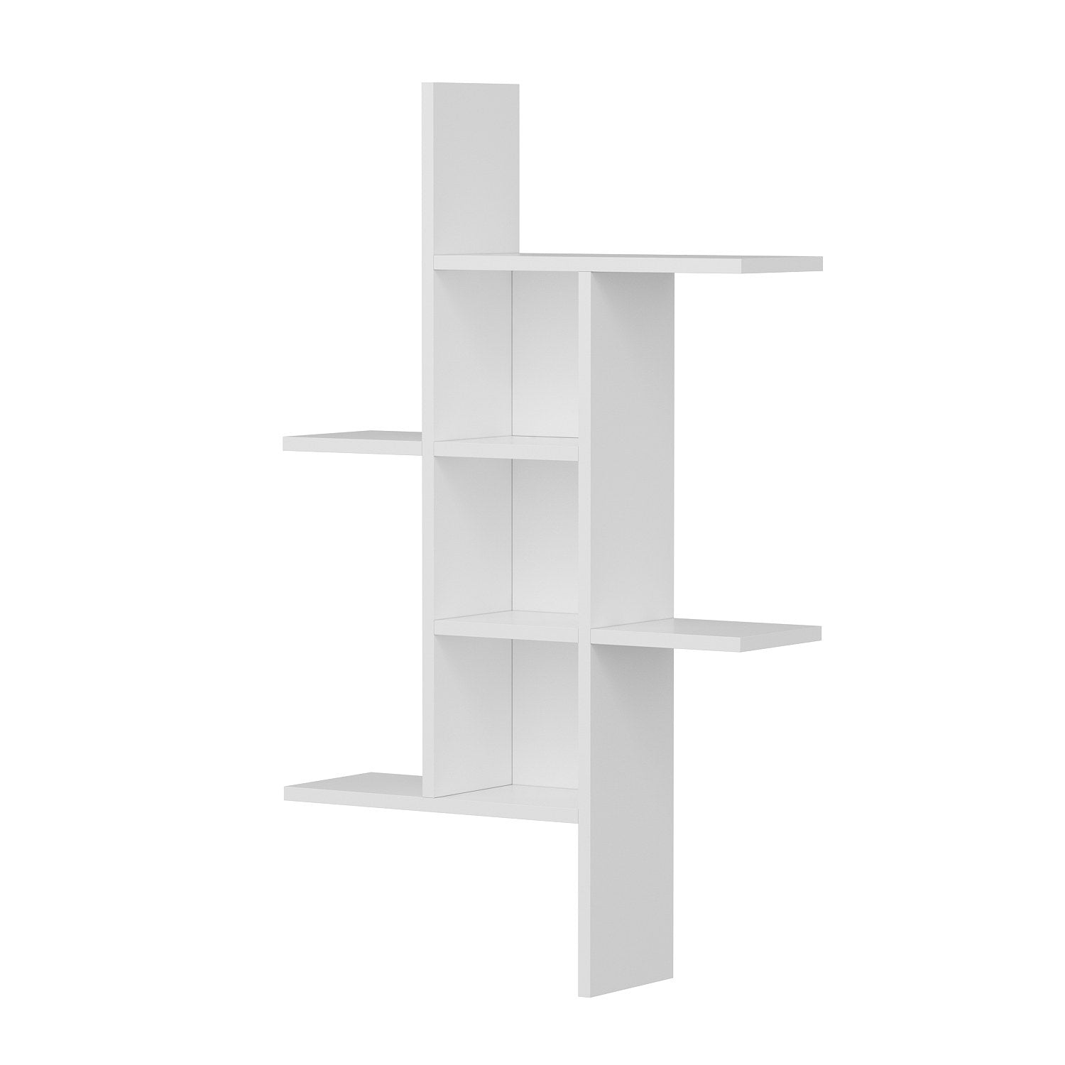 Prateleira de parede – 68 cm x 113 cm x 20 cm – Branco – Painel de partículas revestido a melamina