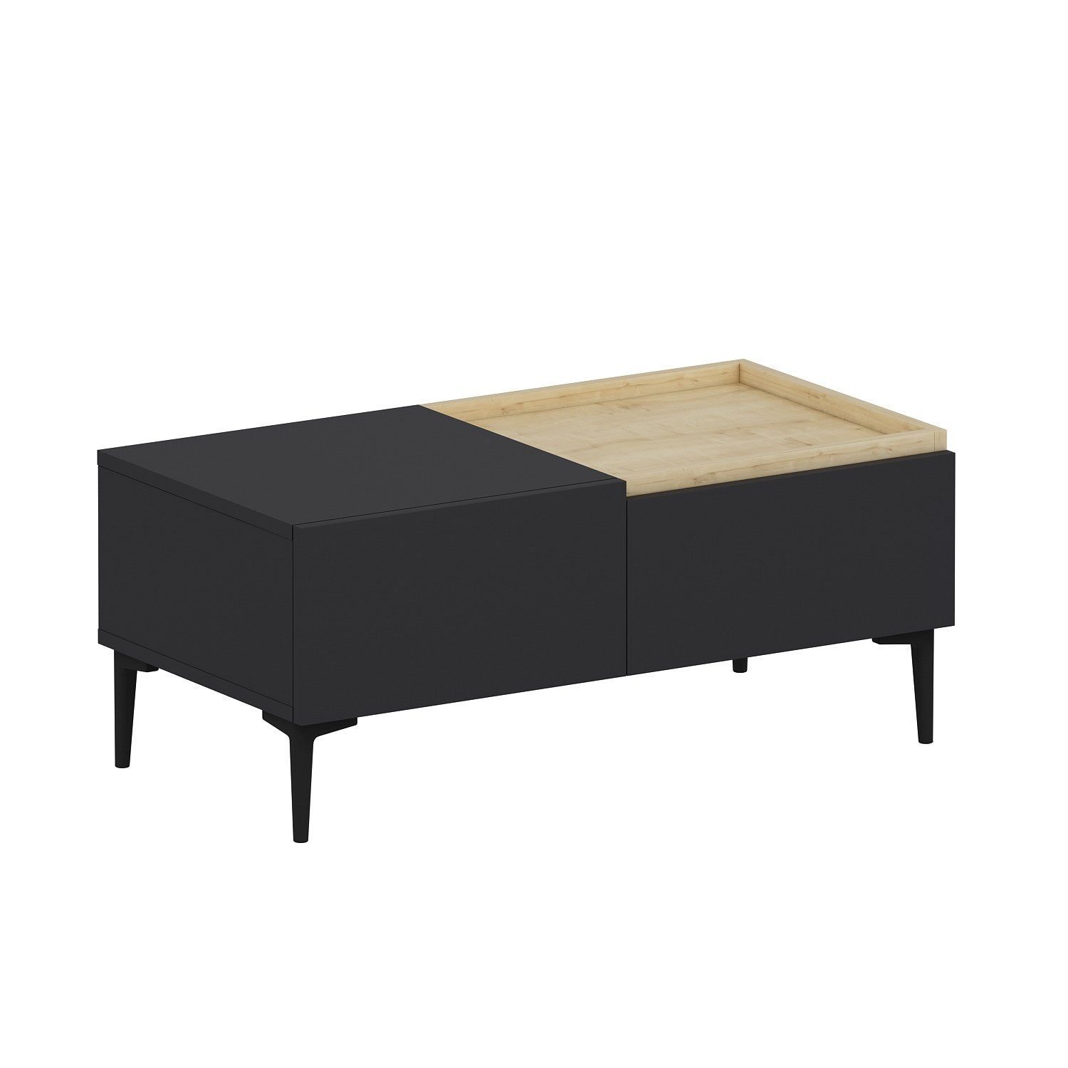 Mesa de Centro – 91.8 cm x 38.6 cm x 45 cm – Antracite – Painel de partículas revestido a melamina