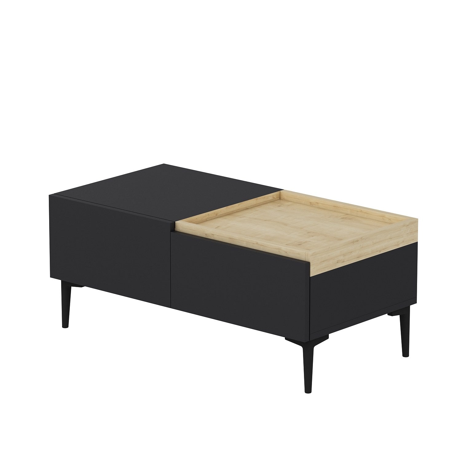 Mesa de Centro – 91.8 cm x 38.6 cm x 45 cm – Antracite – Painel de partículas revestido a melamina