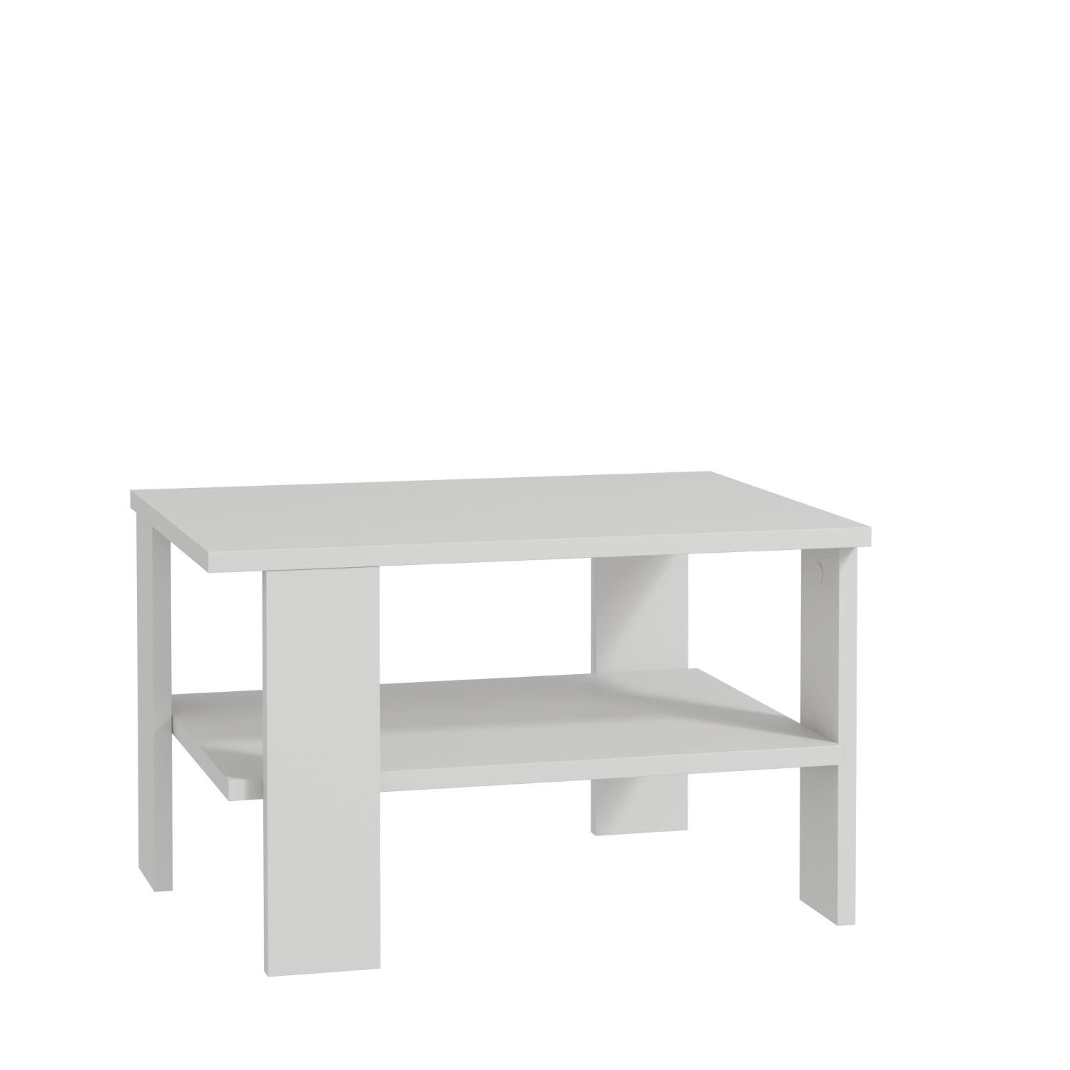 Mesa de Centro – 60cm x 37cm x 45cm – Branco – Painel de Partículas