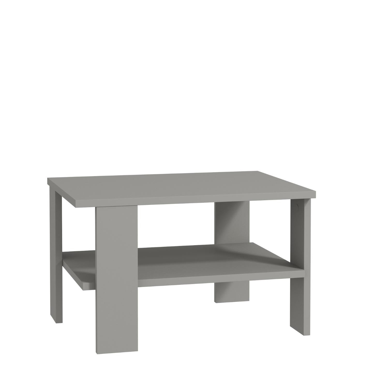 Mesa de Centro – 60cm x 37cm x 45cm – Cinza – Painel de partículas revestido a melamina