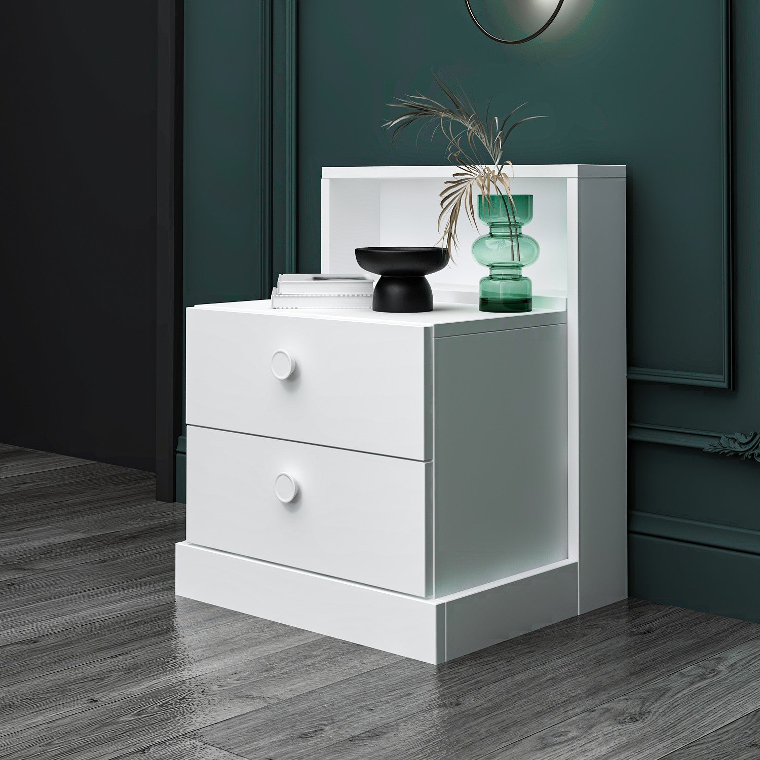 Mesa de cabeceira – 49cm x 62cm x 42cm – Branco – Melamina