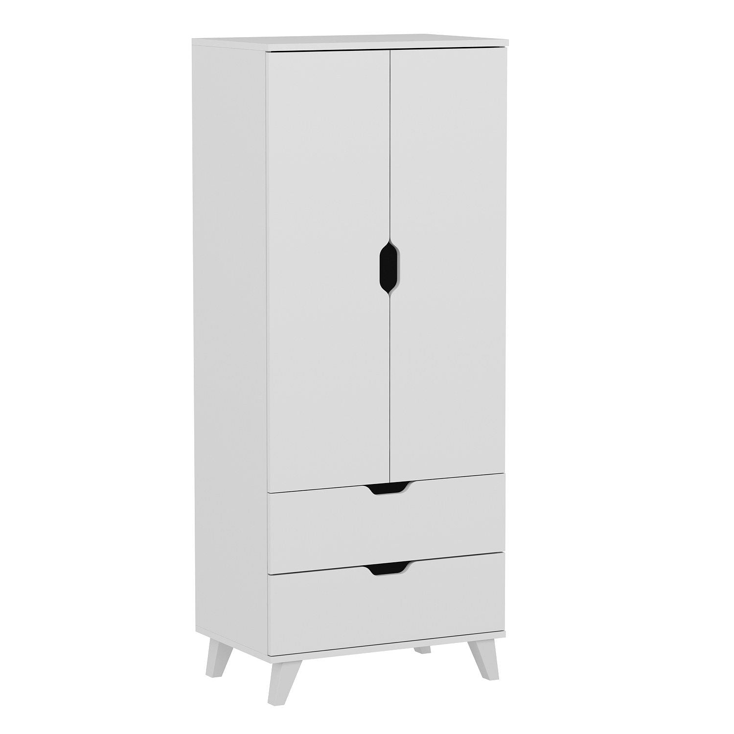 Guarda-roupa – 72cm x 176cm x 47cm – Branco – Painéis de partículas revestidos a melamina