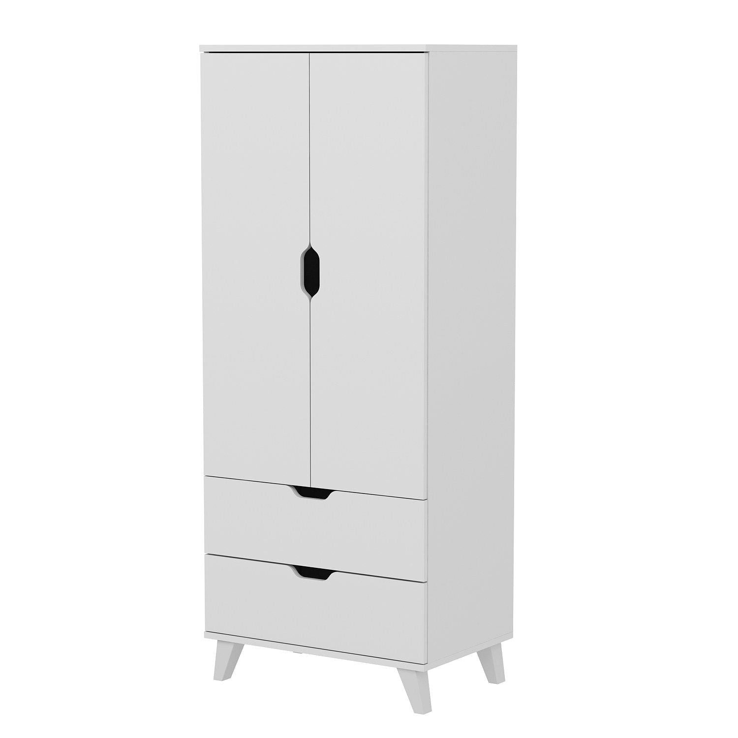 Guarda-roupa – 72cm x 176cm x 47cm – Branco – Painéis de partículas revestidos a melamina