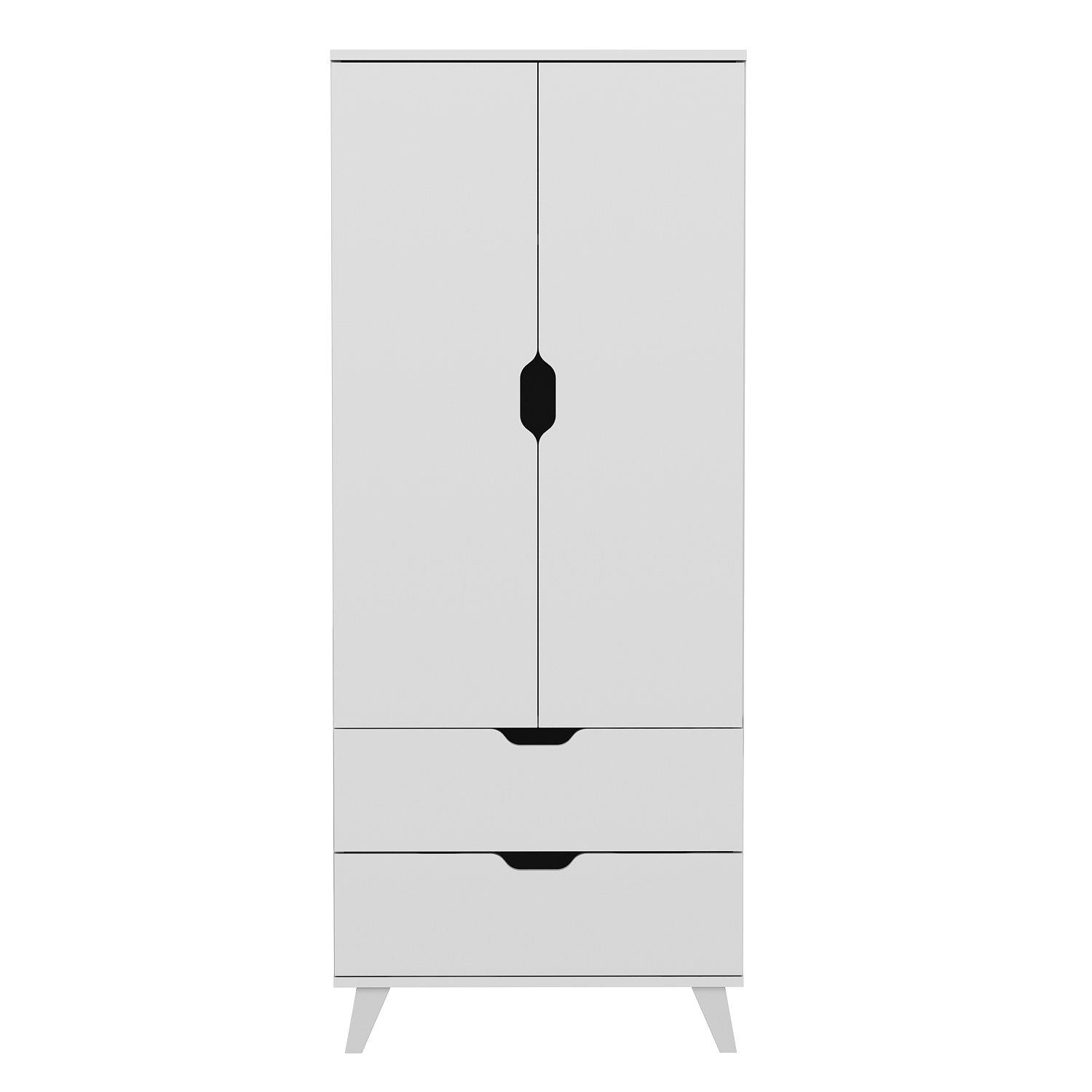 Guarda-roupa – 72cm x 176cm x 47cm – Branco – Painéis de partículas revestidos a melamina