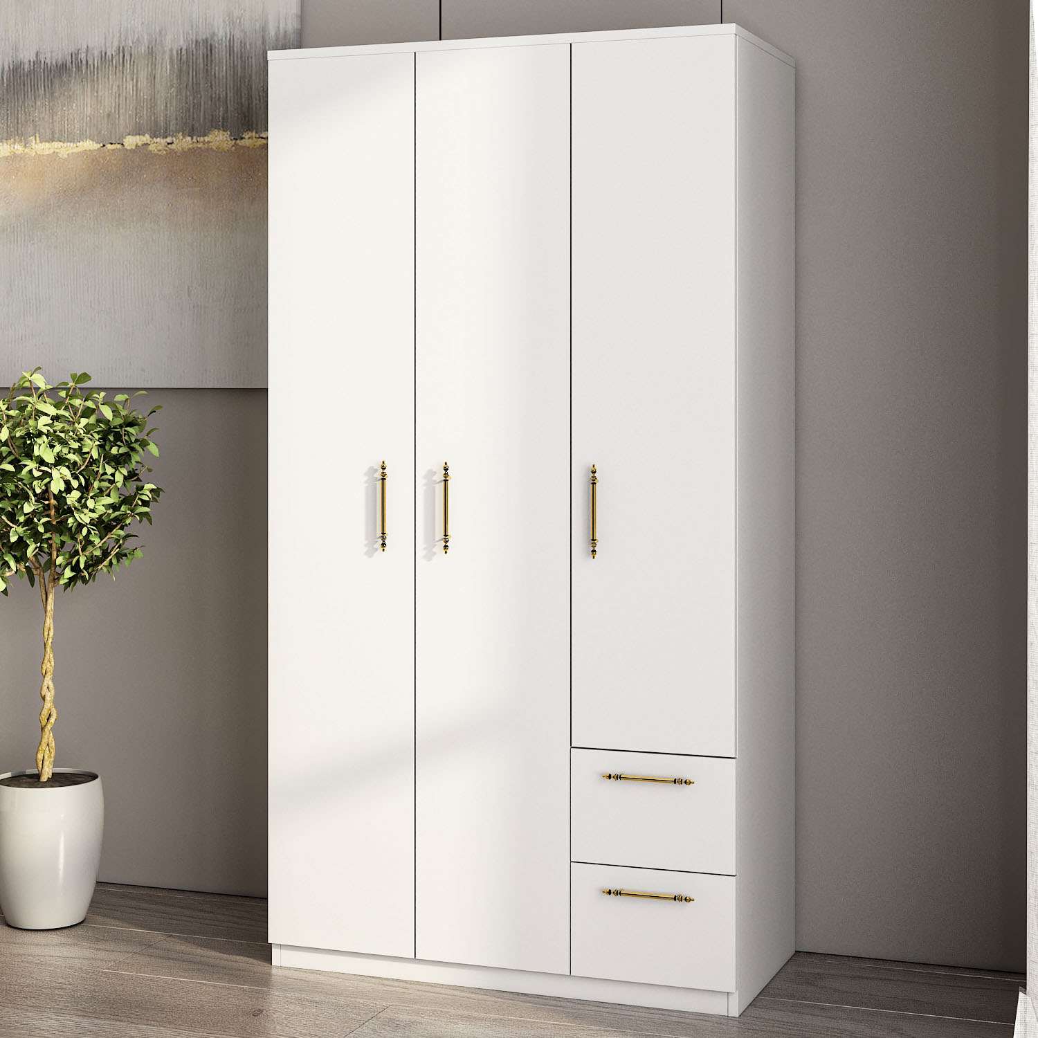 Guarda-roupa – 90 cm x 171,8 cm x 45 cm – Branco – MDF