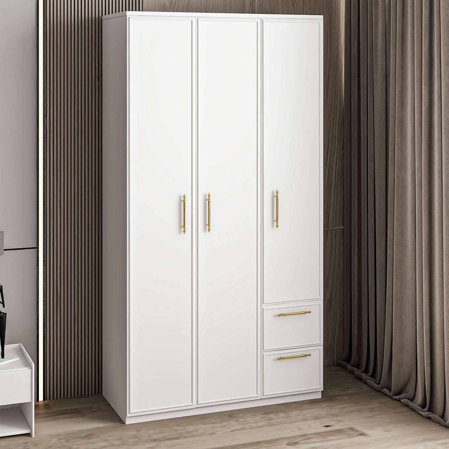 Guarda-roupa – 90 cm x 171,8 cm x 45 cm – Branco – MDF