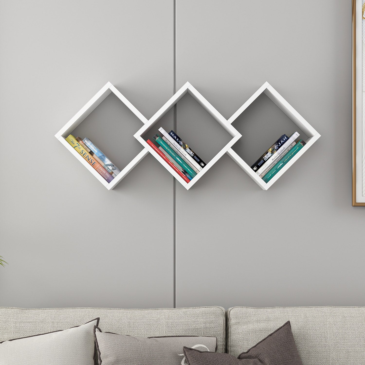Prateleira de parede – 102 cm x 42 cm x 20 cm – Branco – Painéis de partículas revestidos a melamina