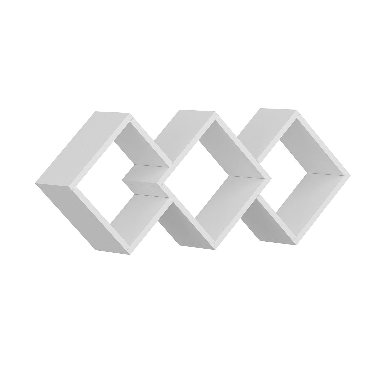 Prateleira de parede – 102 cm x 42 cm x 20 cm – Branco – Painéis de partículas revestidos a melamina