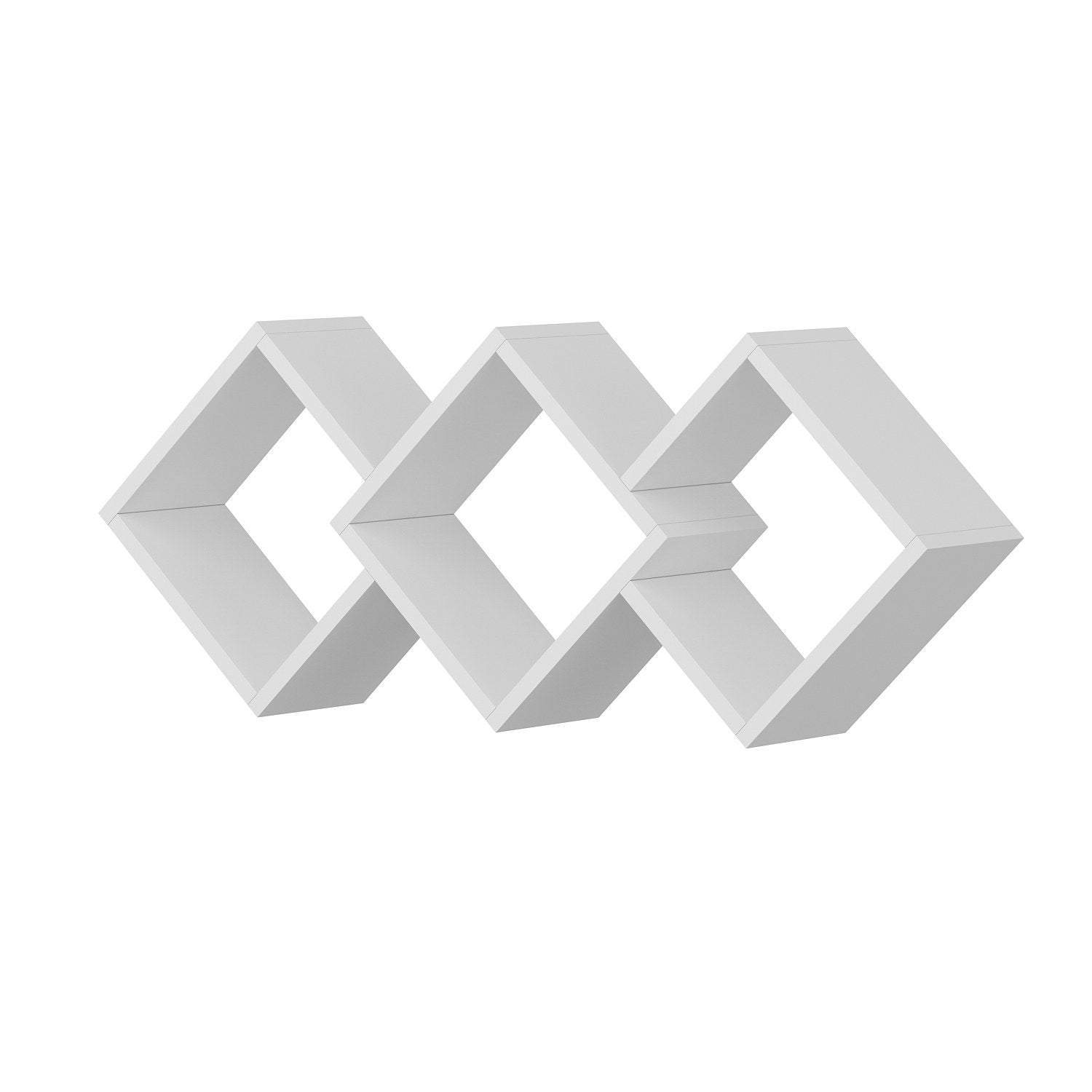 Prateleira de parede – 102 cm x 42 cm x 20 cm – Branco – Painéis de partículas revestidos a melamina