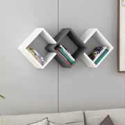 Prateleira de parede – 102cm x 42cm x 20cm – Branco e Antracite – Painéis de partículas revestidos a melamina