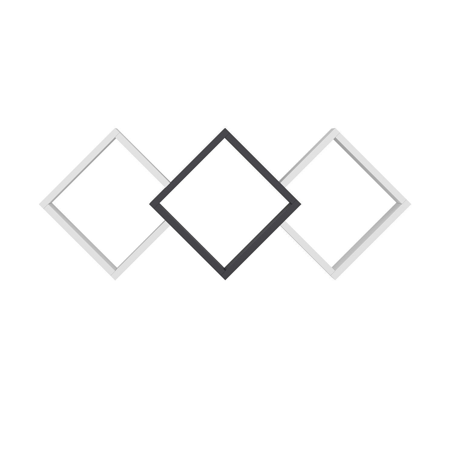 Prateleira de parede – 102cm x 42cm x 20cm – Branco e Antracite – Painéis de partículas revestidos a melamina
