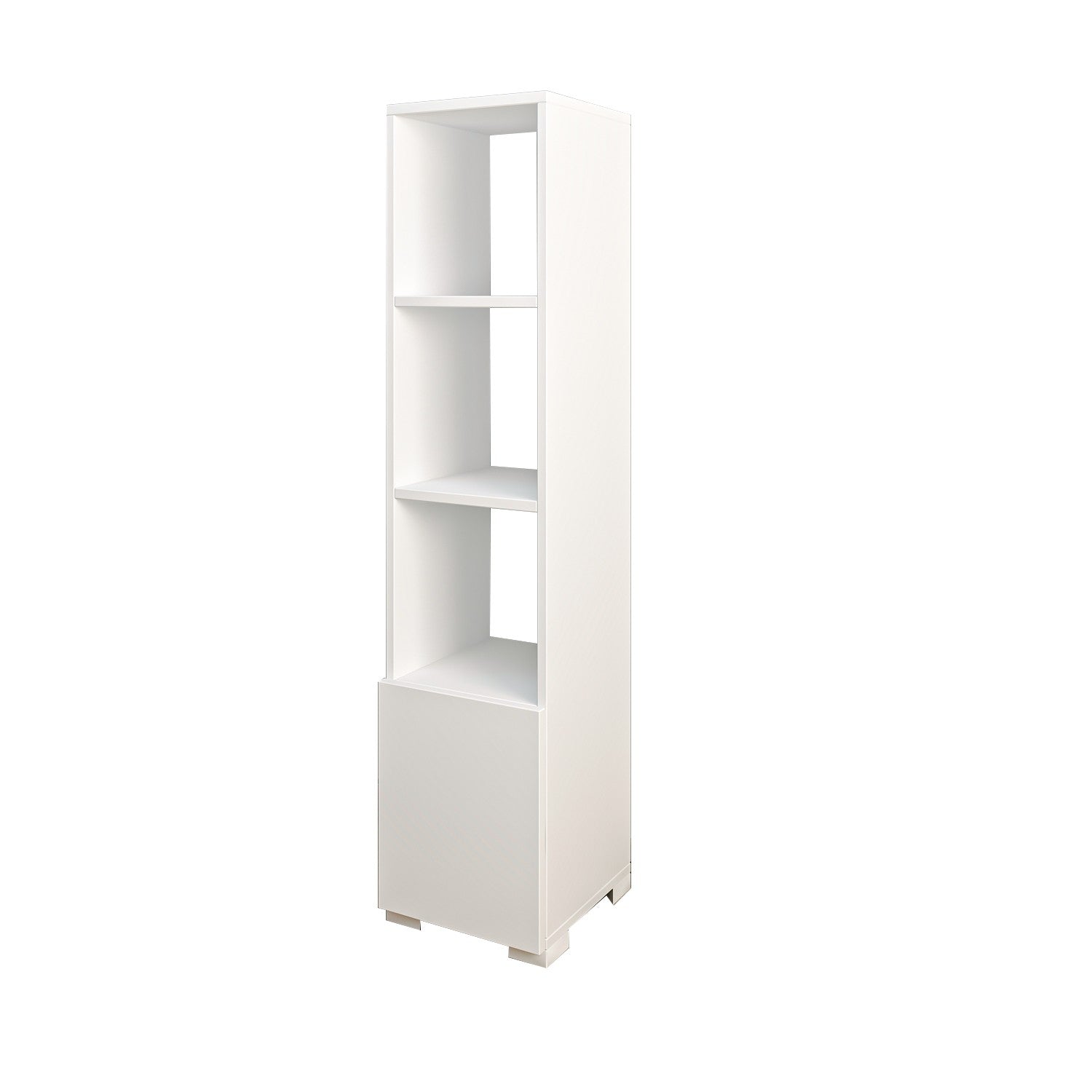 Estante de livros – 136 cm x 31 cm x 29,6 cm – Branco – Painel de partículas revestido a melamina