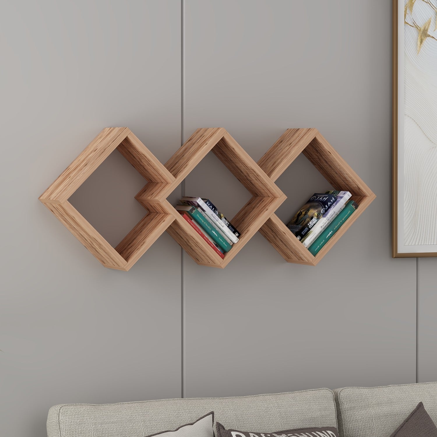 Prateleira de parede – 102cm x 42cm x 20cm – Pinho Atlântico – Painéis de partículas revestidos a melamina