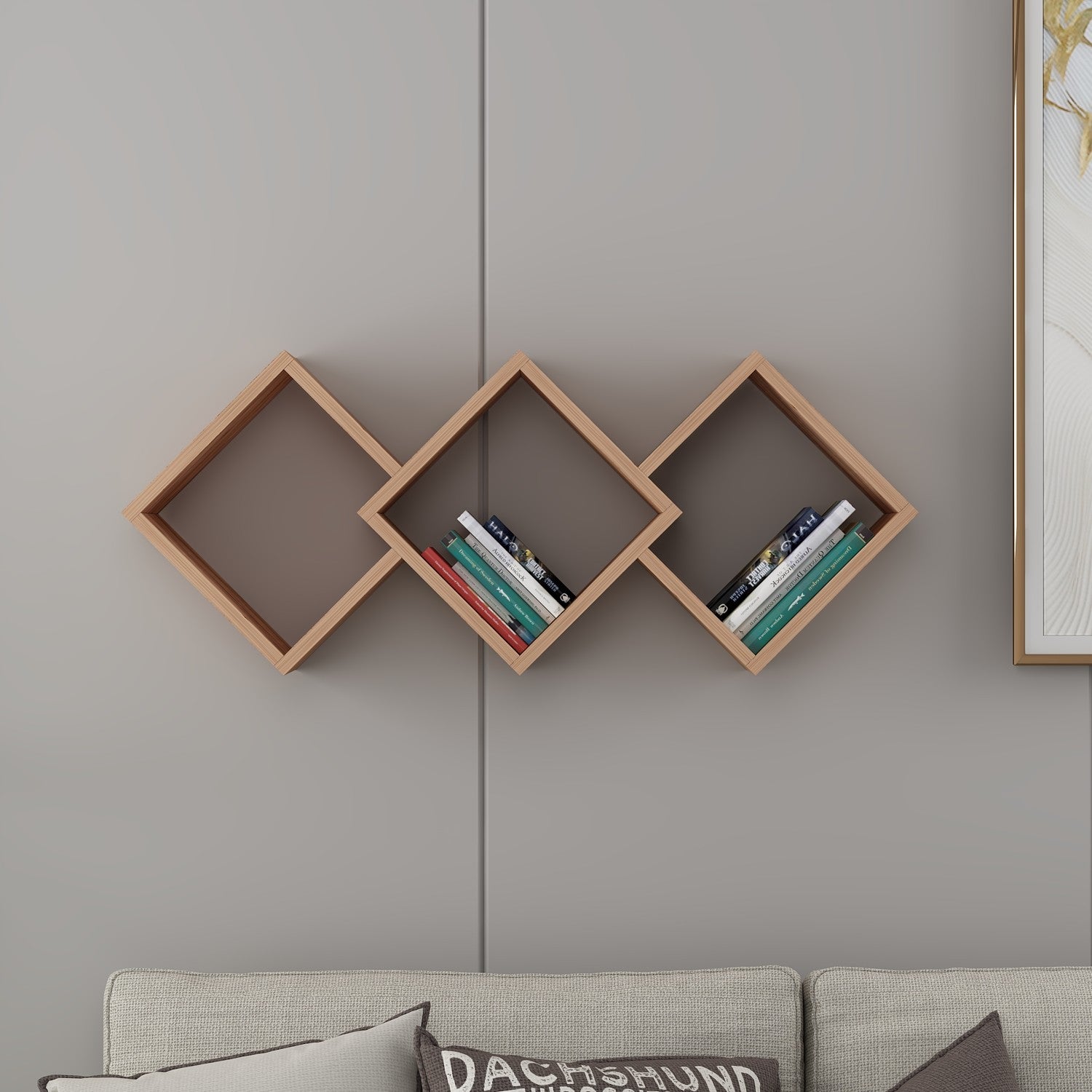 Prateleira de parede – 102cm x 42cm x 20cm – Pinho Atlântico – Painéis de partículas revestidos a melamina