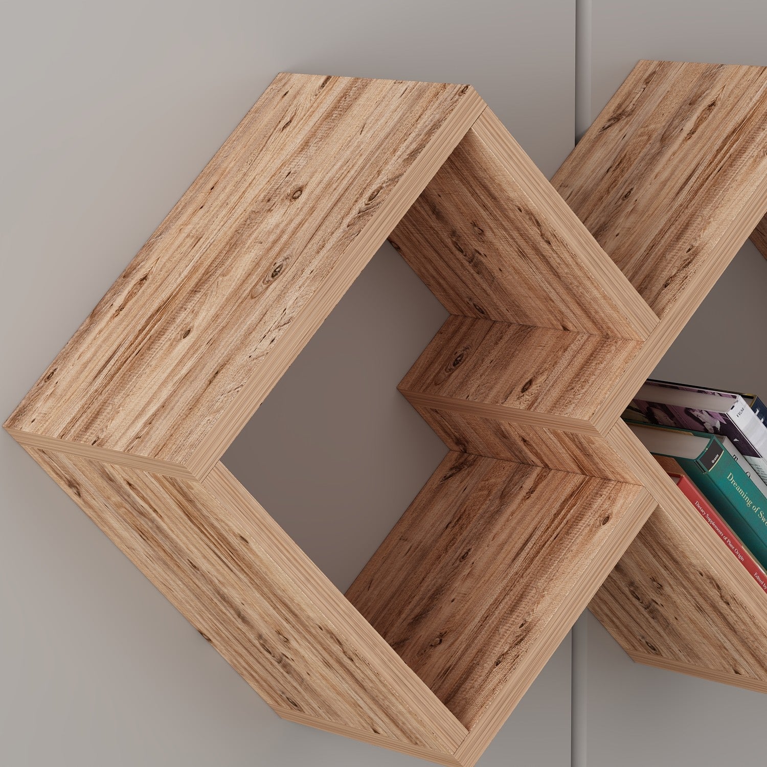Prateleira de parede – 102cm x 42cm x 20cm – Pinho Atlântico – Painéis de partículas revestidos a melamina