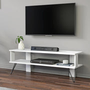 Móvel de TV – 120 cm x 42 cm x 35 cm – Branco – Painéis de Partículas Revestidos a Melamina