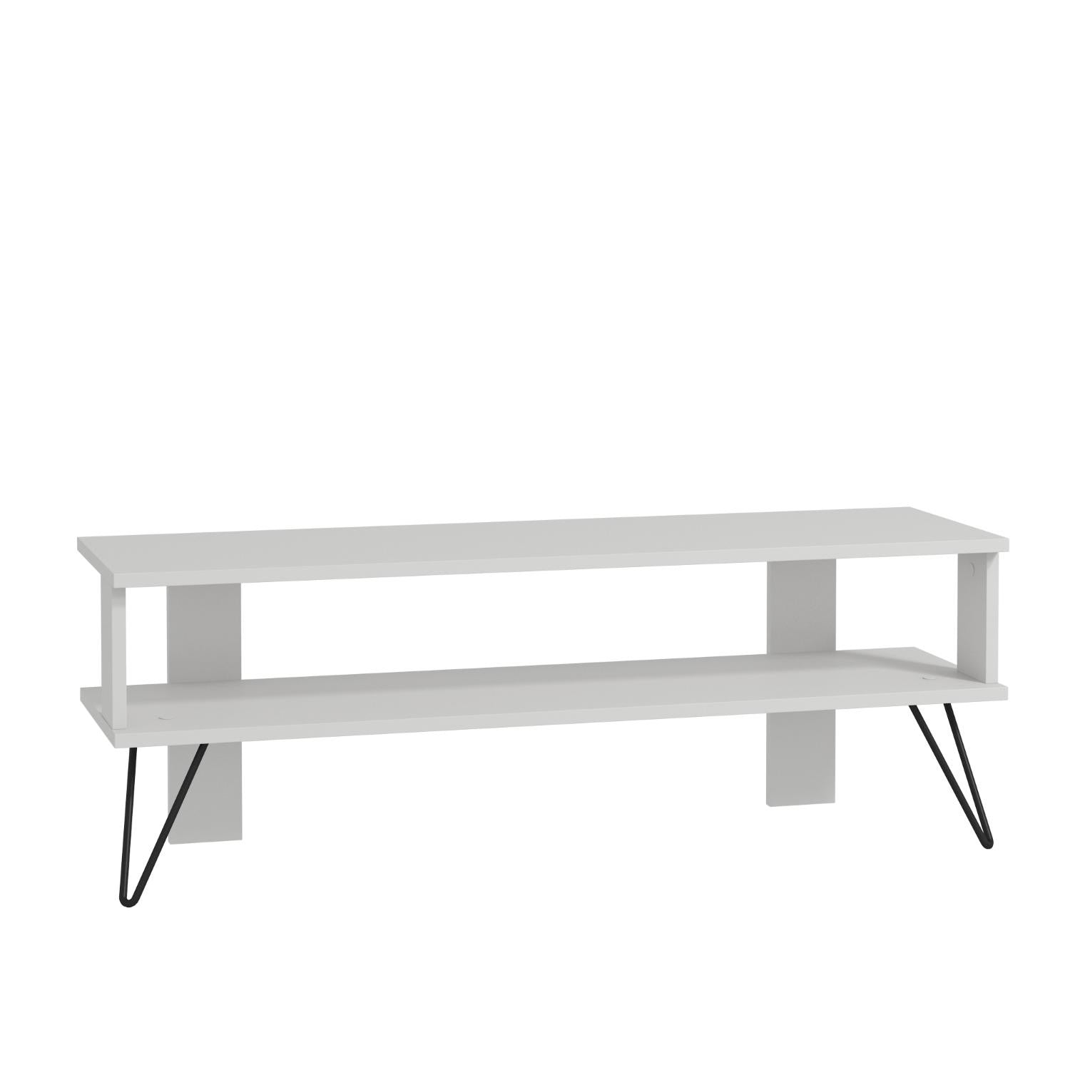 Móvel de TV – 120 cm x 42 cm x 35 cm – Branco – Painéis de Partículas Revestidos a Melamina