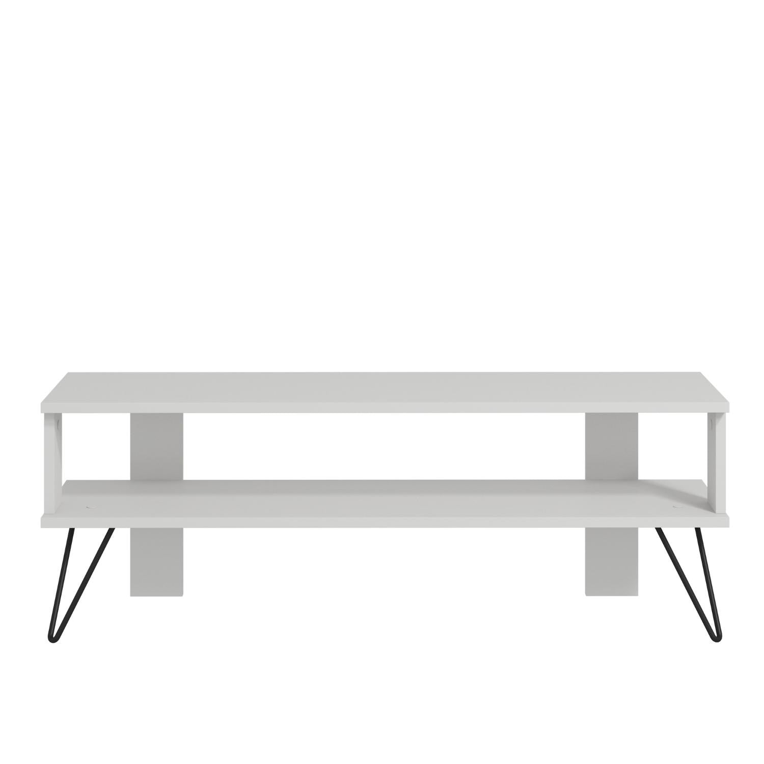 Móvel de TV – 120 cm x 42 cm x 35 cm – Branco – Painéis de Partículas Revestidos a Melamina
