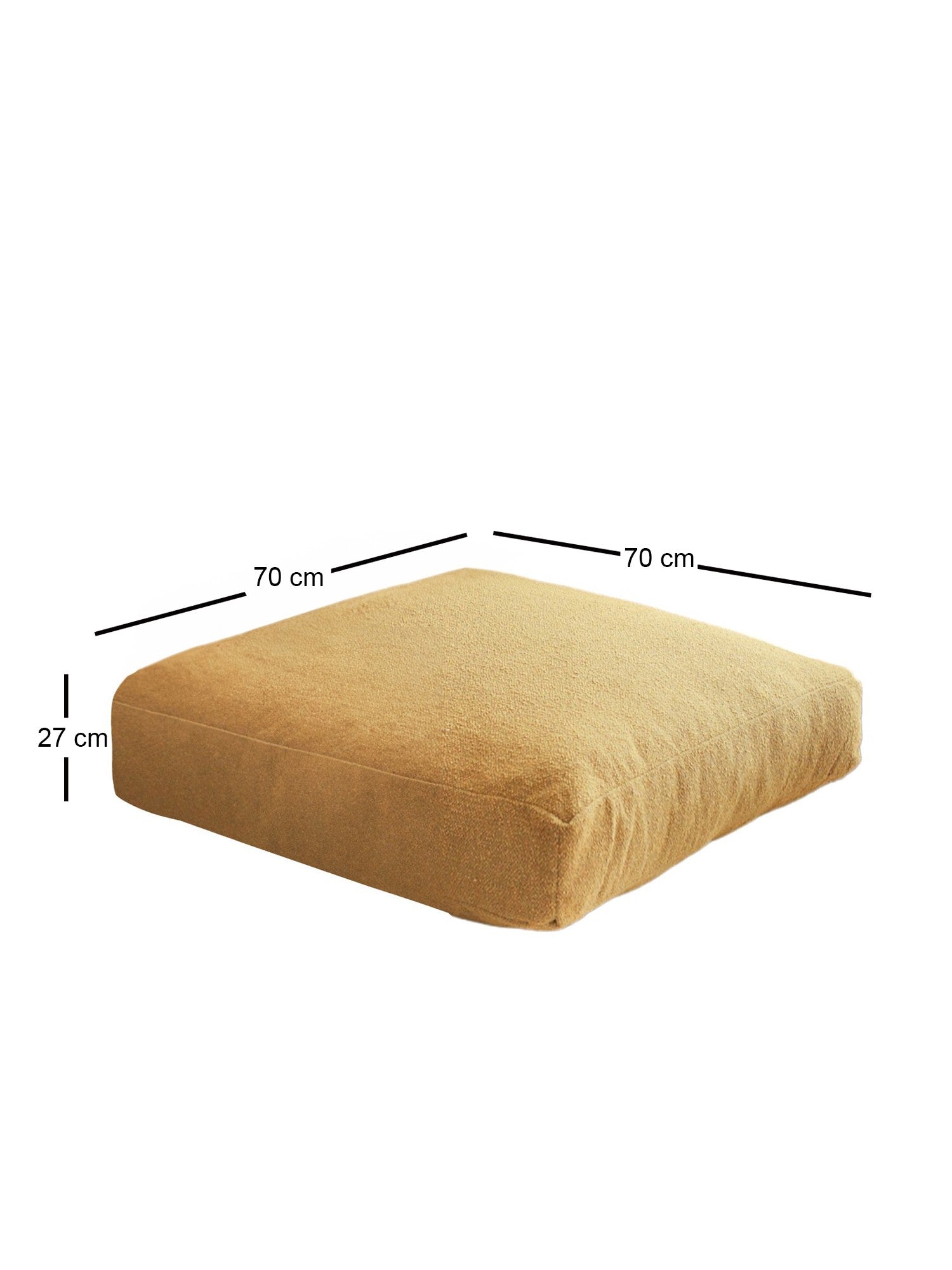 Almofada – 70x27cm – Mostarda – 100% TEDDY