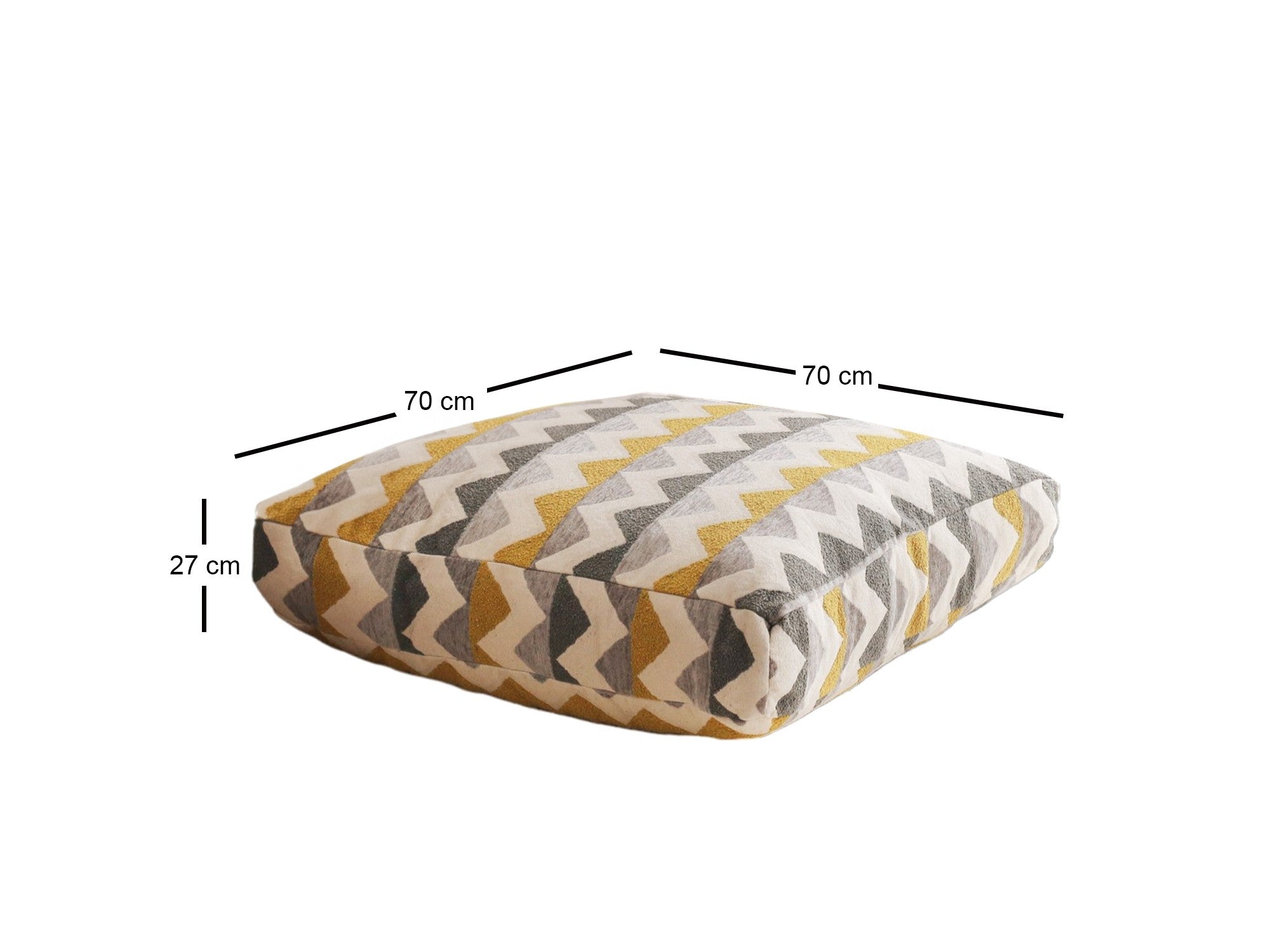 Almofada – 70x27x70cm – Multicolorido – Tecido 100% TEDDY