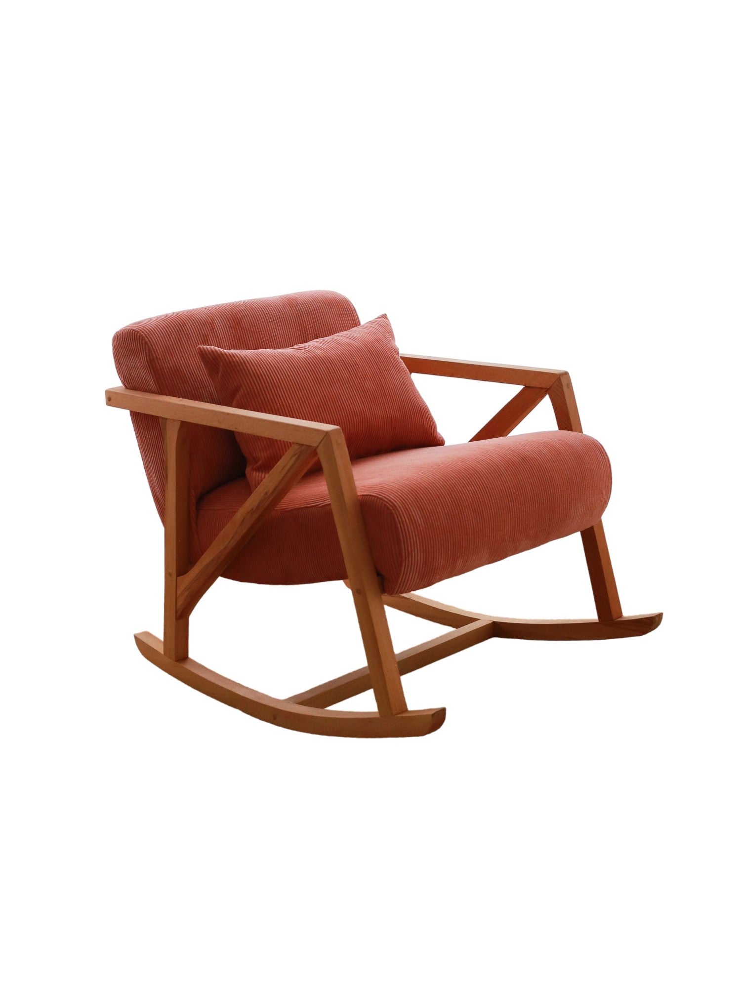 Poltrona Elegante, 100% Veludo, Cor Vermelho, 67 x 75 x 85 cm | Pernas de Madeira, Altura Confortável para Sentar: 51 cm | Perfeita para Espaços Modernos