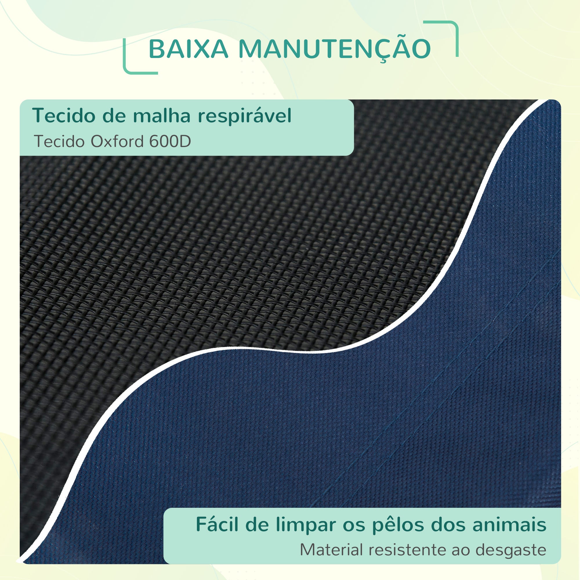 Cama Elevada para Animais de Estimação 76.2x61x18cm Preto