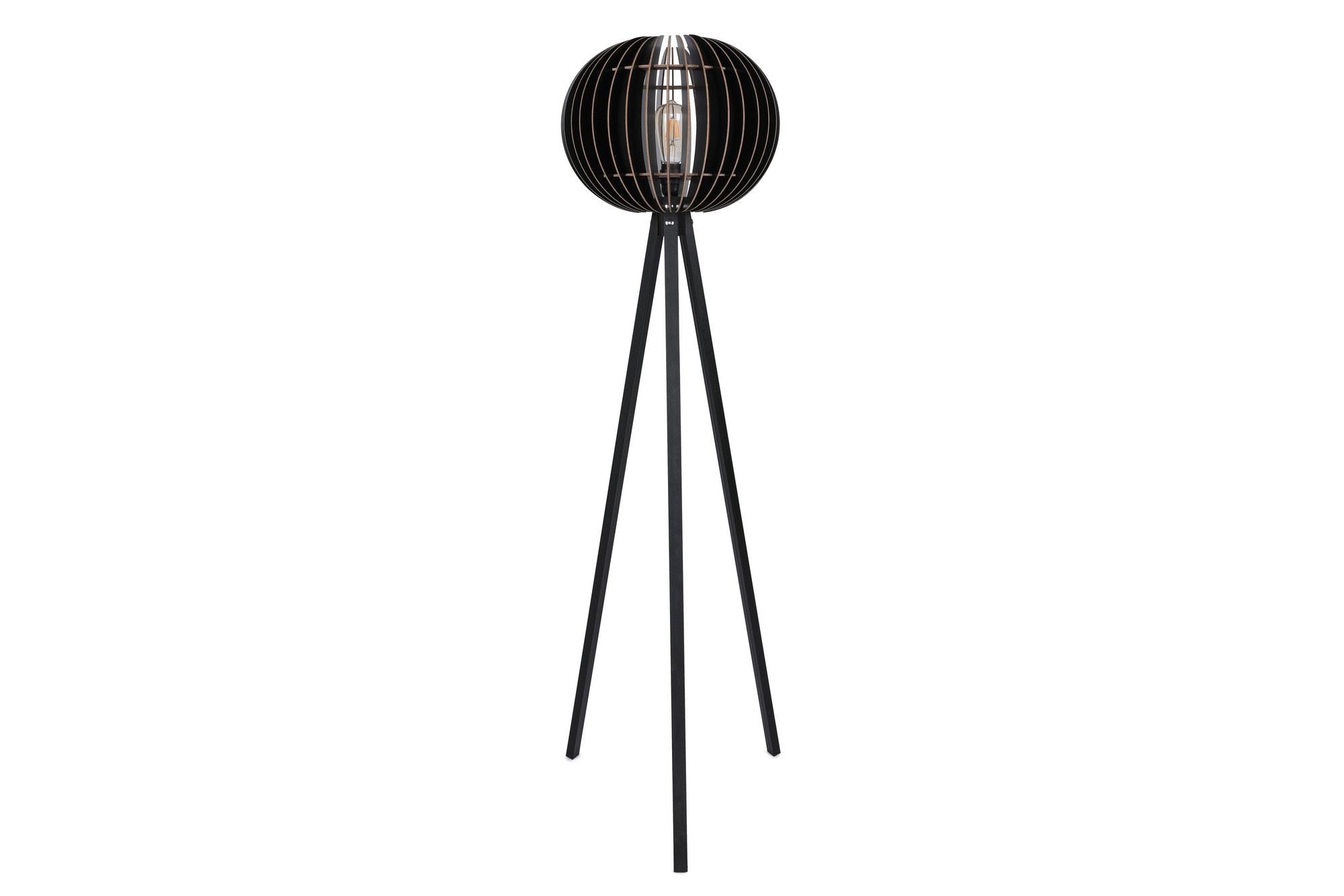 Candeeiro de Pé – 145cm – Preto – MDF