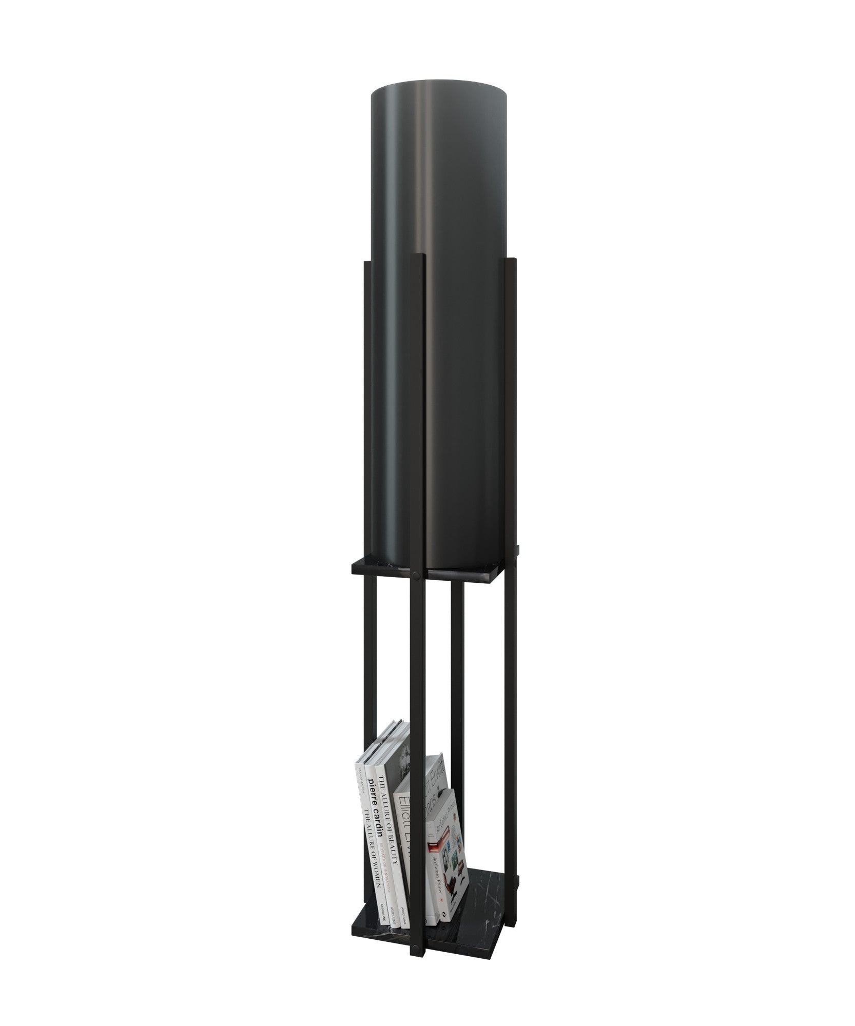 Candeeiro de Pé – 160 cm – Preto – Aglomerado de partículas e MDF
