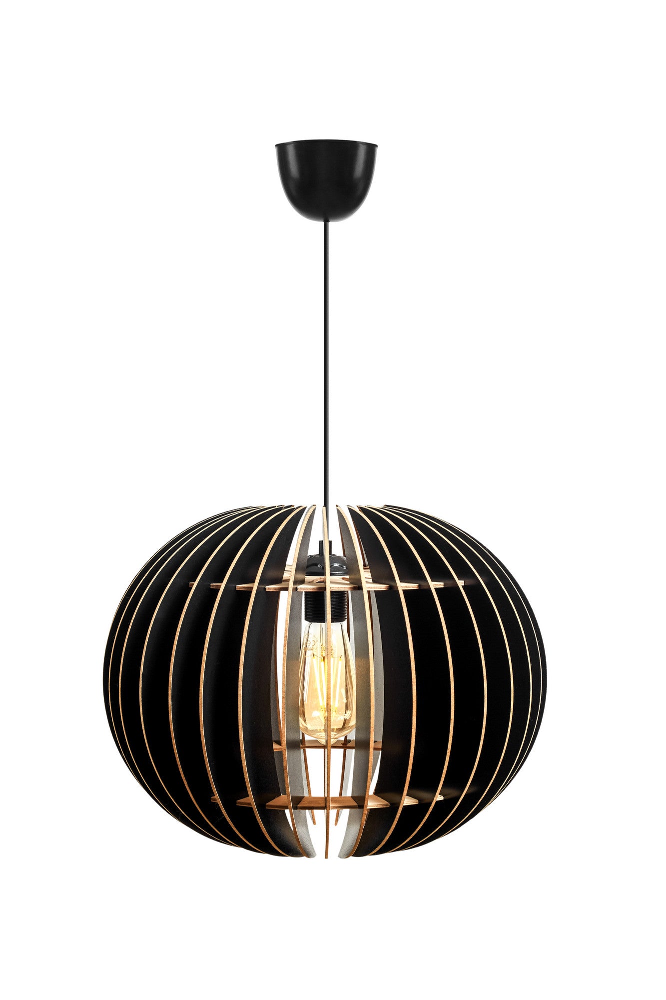 Candeeiro de Teto – 70 cm – Preto – MDF