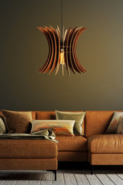 Candeeiro de Teto – 30 cm – Nogueira – MDF