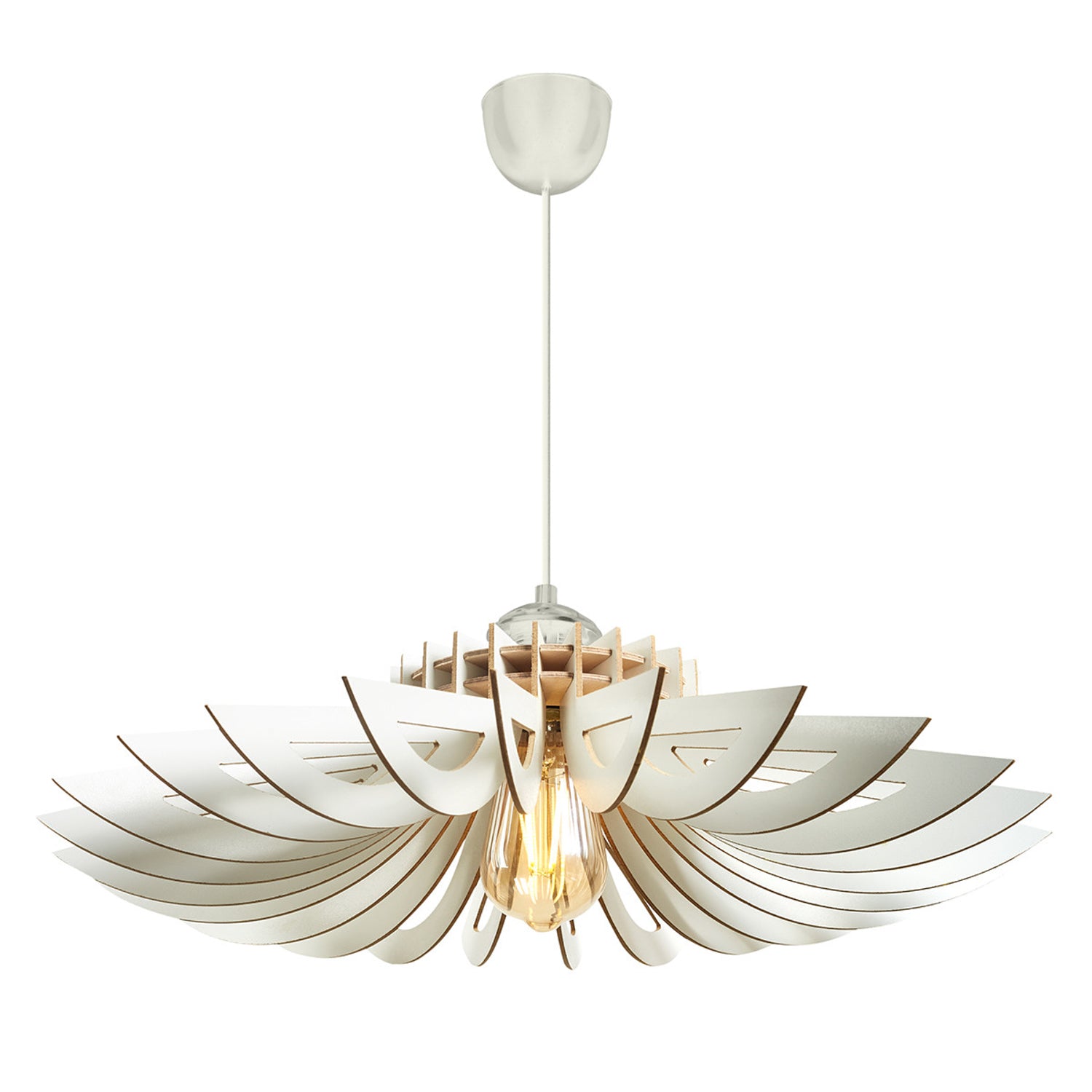 Candeeiro de Teto – 45 cm – Branco – MDF