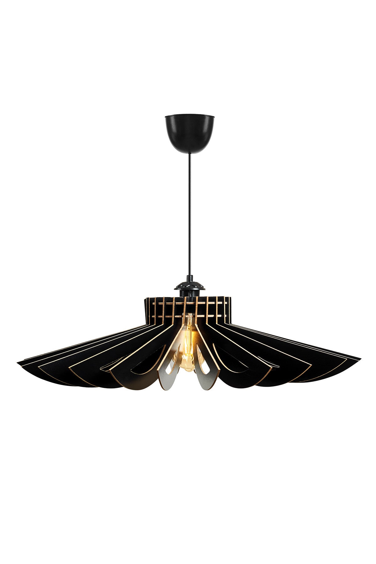 Candeeiro de Teto – 45 cm – Preto – MDF