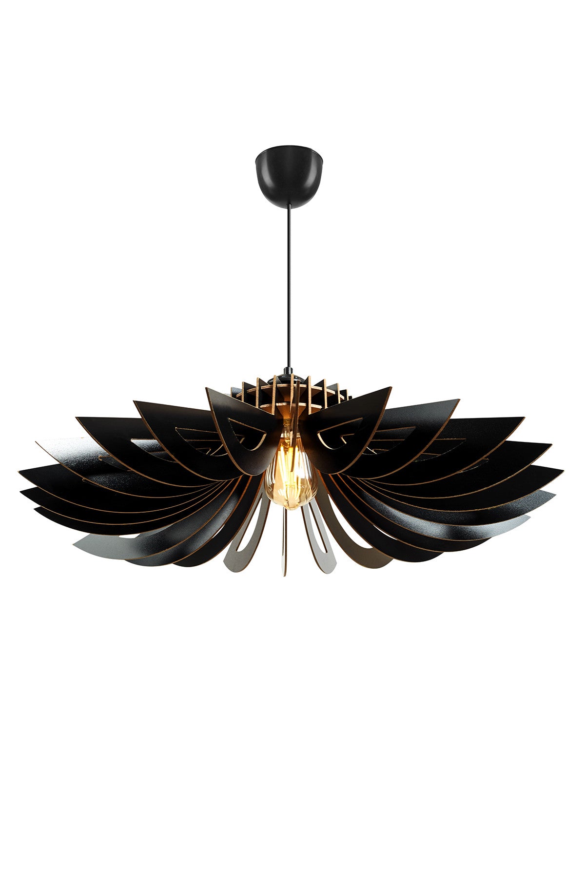 Candeeiro de Teto – 45 cm – Preto – MDF