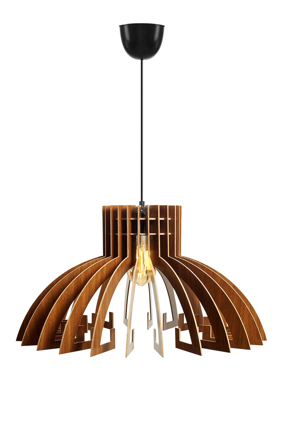 Candeeiro de Teto - 55 cm - Noz - MDF