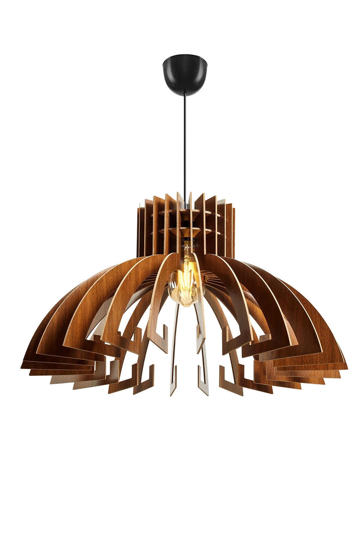 Candeeiro de Teto - 55 cm - Noz - MDF