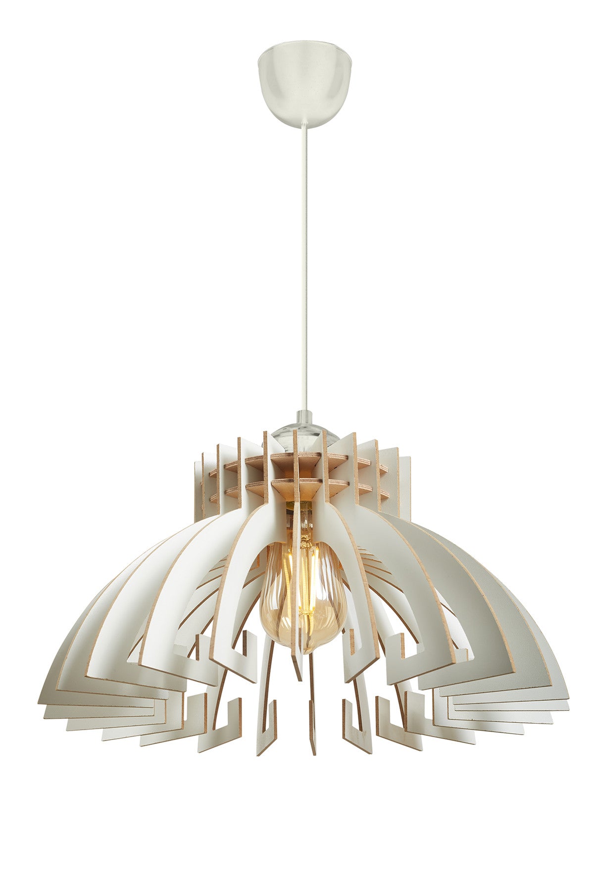 Candeeiro de Teto – 55 cm – Branco – MDF